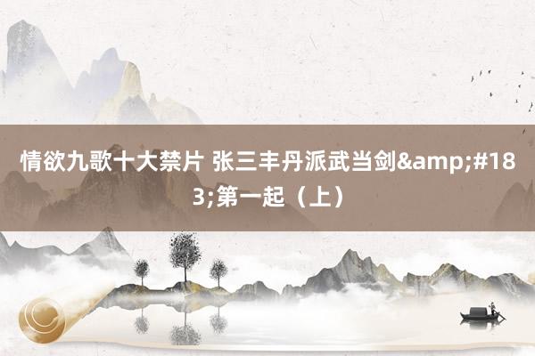 情欲九歌十大禁片 张三丰丹派武当剑&#183;第一起（上）