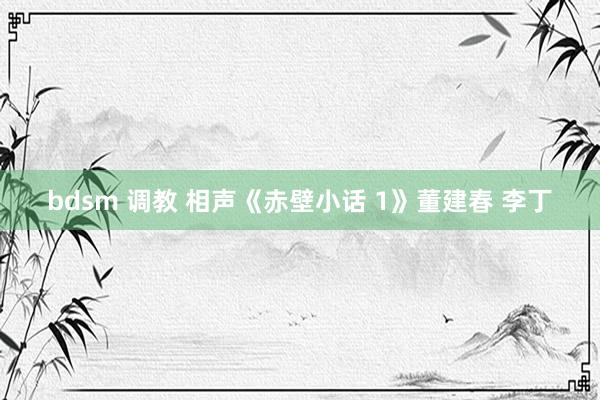 bdsm 调教 相声《赤壁小话 1》董建春 李丁